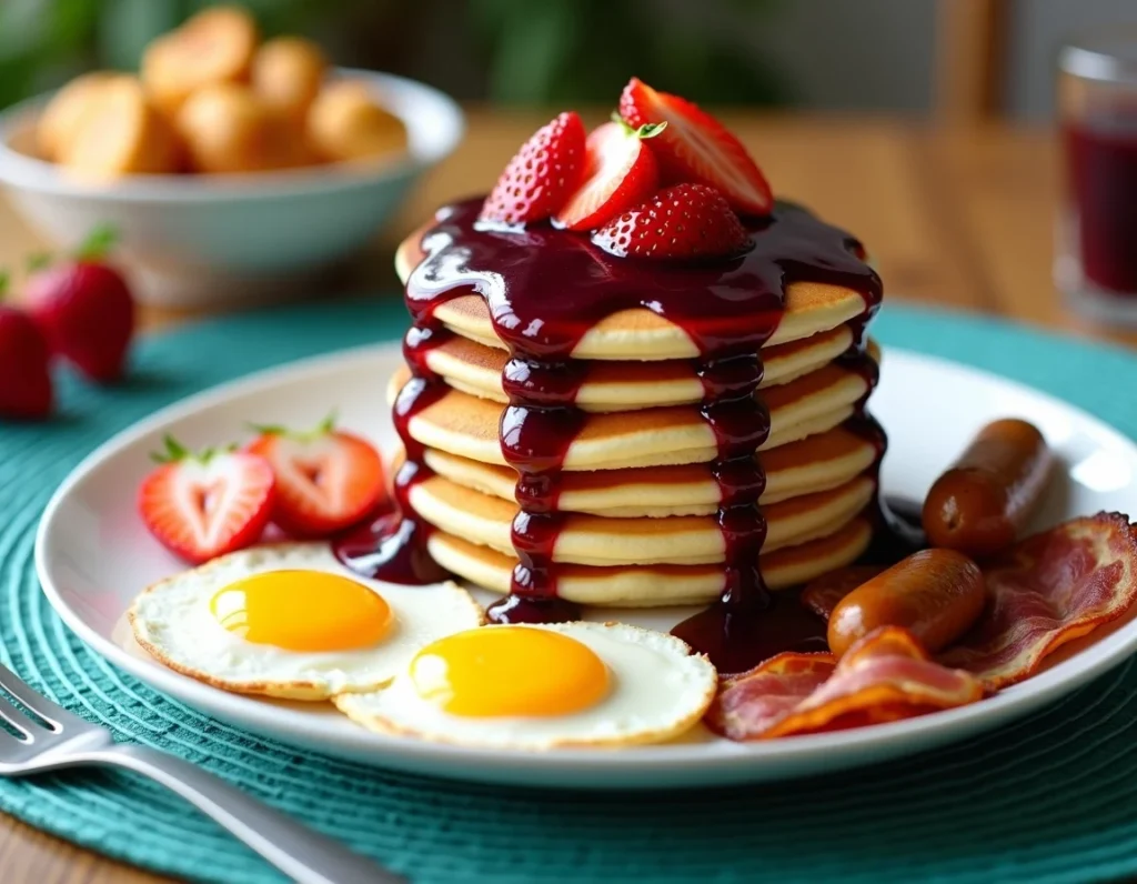 Berry Stuffed French Toast Slam
