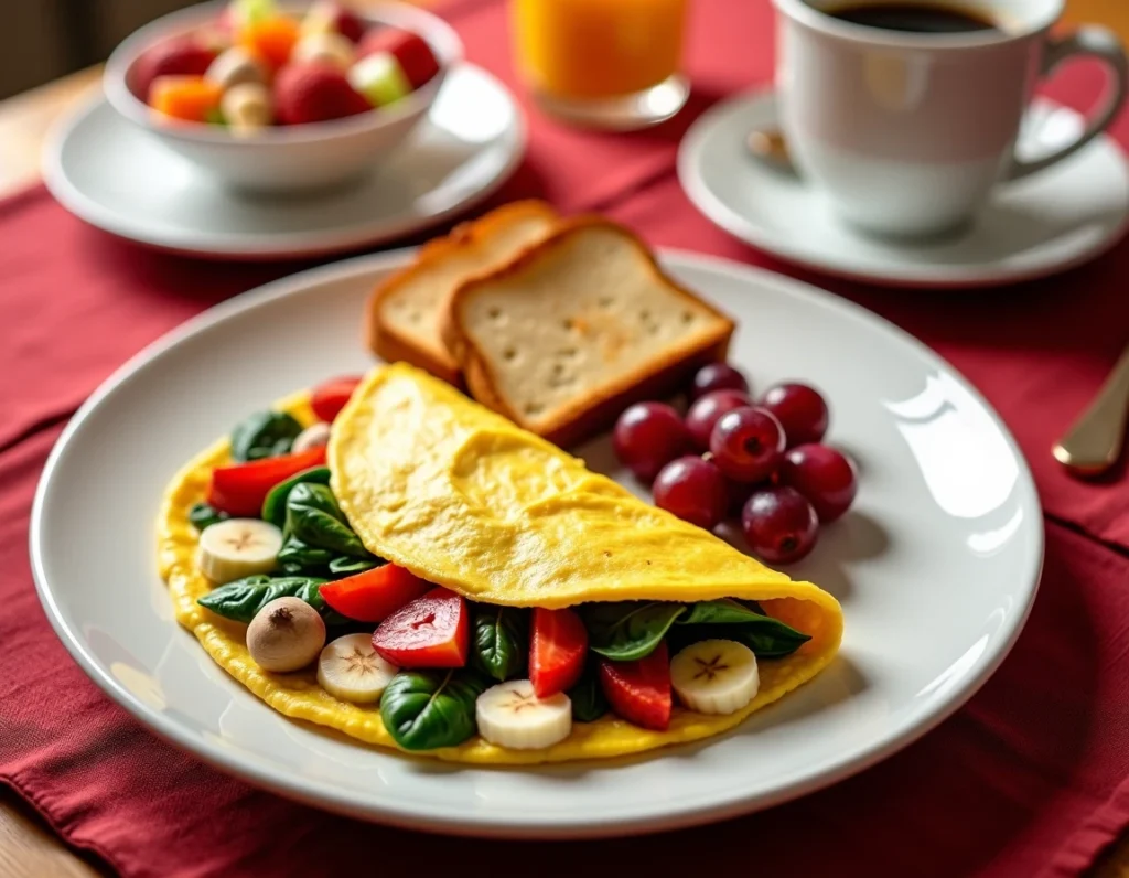 Omellete with loaded Veggies